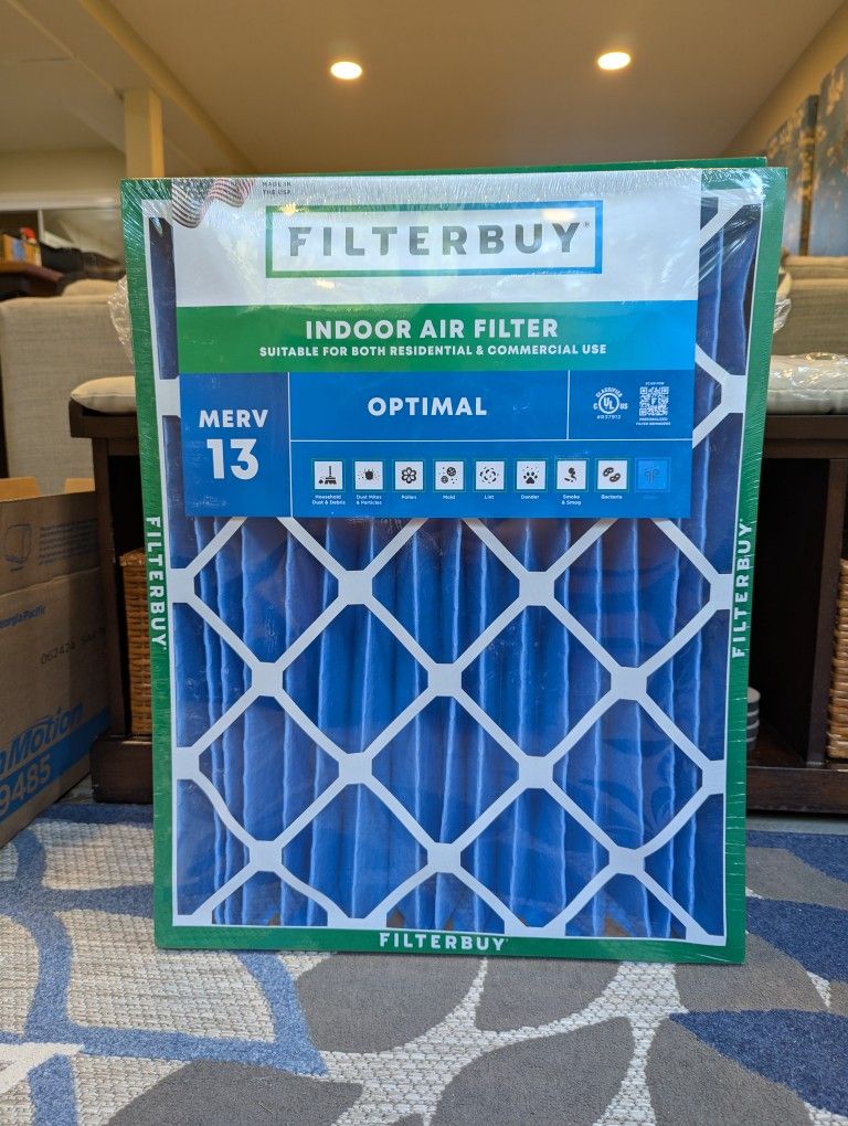 Filterbuy 20x25x4 Air Filter MERV 13 (MPR 1900) 4-Pack