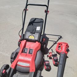 Electric Lawn Mower and Blower 
