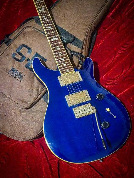 PRS SE Standard 24 With Coil Tap Electric Guitar 6 String Blue And Gig Bag