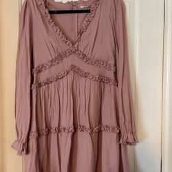 Francesca’s Dusty Rose Light Pink Dress 