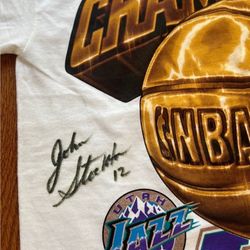 John Stockton Autographed Shirt