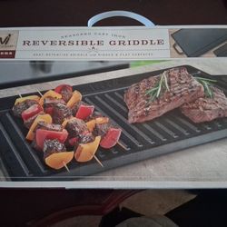 Parini Seasoned Cast Iron Reversible Griddle