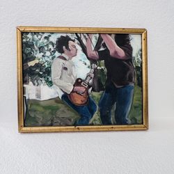 Bob Dylan Vintage Folk Art Painting – 1960s Electric Era – Original Framed Artwork