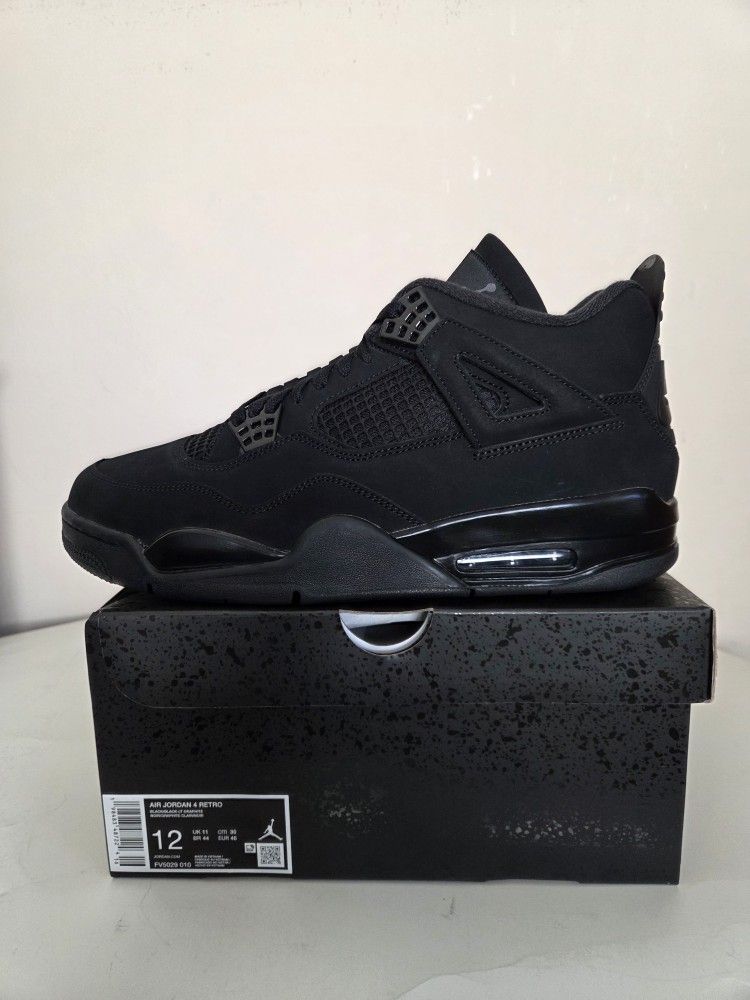 Jordan 4 Black Cat 2025 Mens Size 12