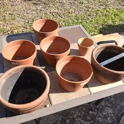 Set Of Terracotta Plant Pots