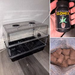 Cloning / Seed Starting Kit – AC Infinity Humidity Dome, Clonex Rooting Gel, ~45 Rapid Rooter Plugs