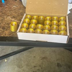 24 Glitter Flameless Candles