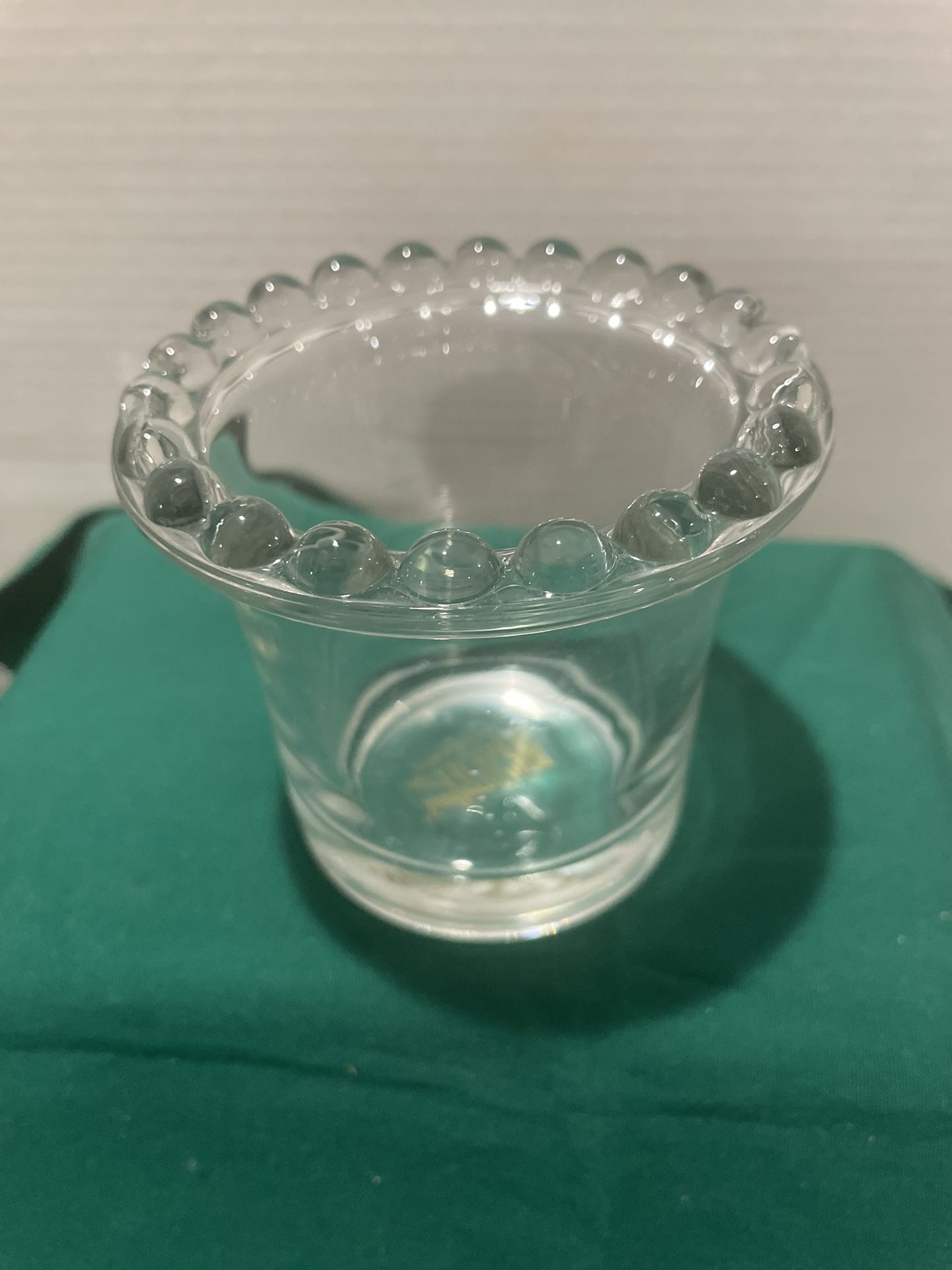 Candlewick Trimmed Candle Holder