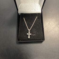 James Avery Sterling Silver St. Teresa Cross And Necklace 