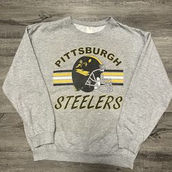 Vintage Like  Pittsburgh Steelers Crewneck Sweatshirt Size Large