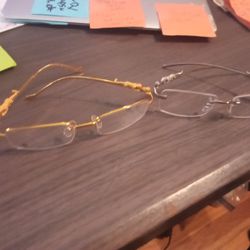 Gold And Silver Designer Carti Glasses,$130each
