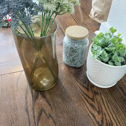 Fake Plants And Decoration Jar