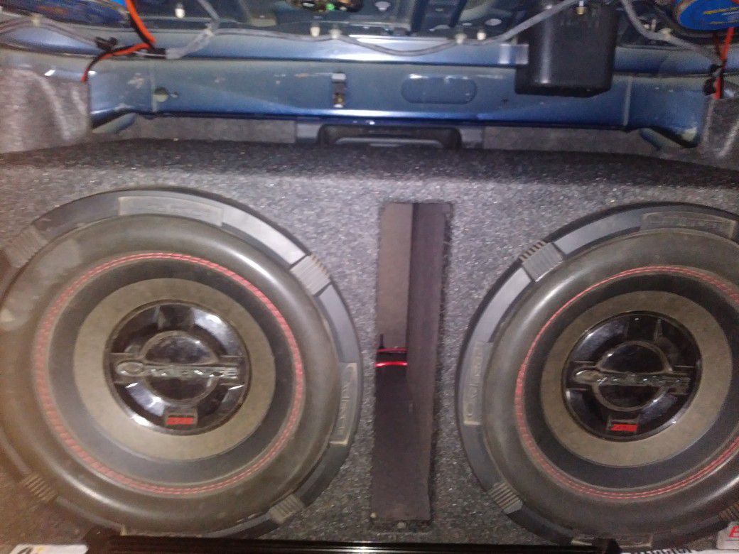 Two 12 inch subwoofers in the Box and 4000 watt amplifier