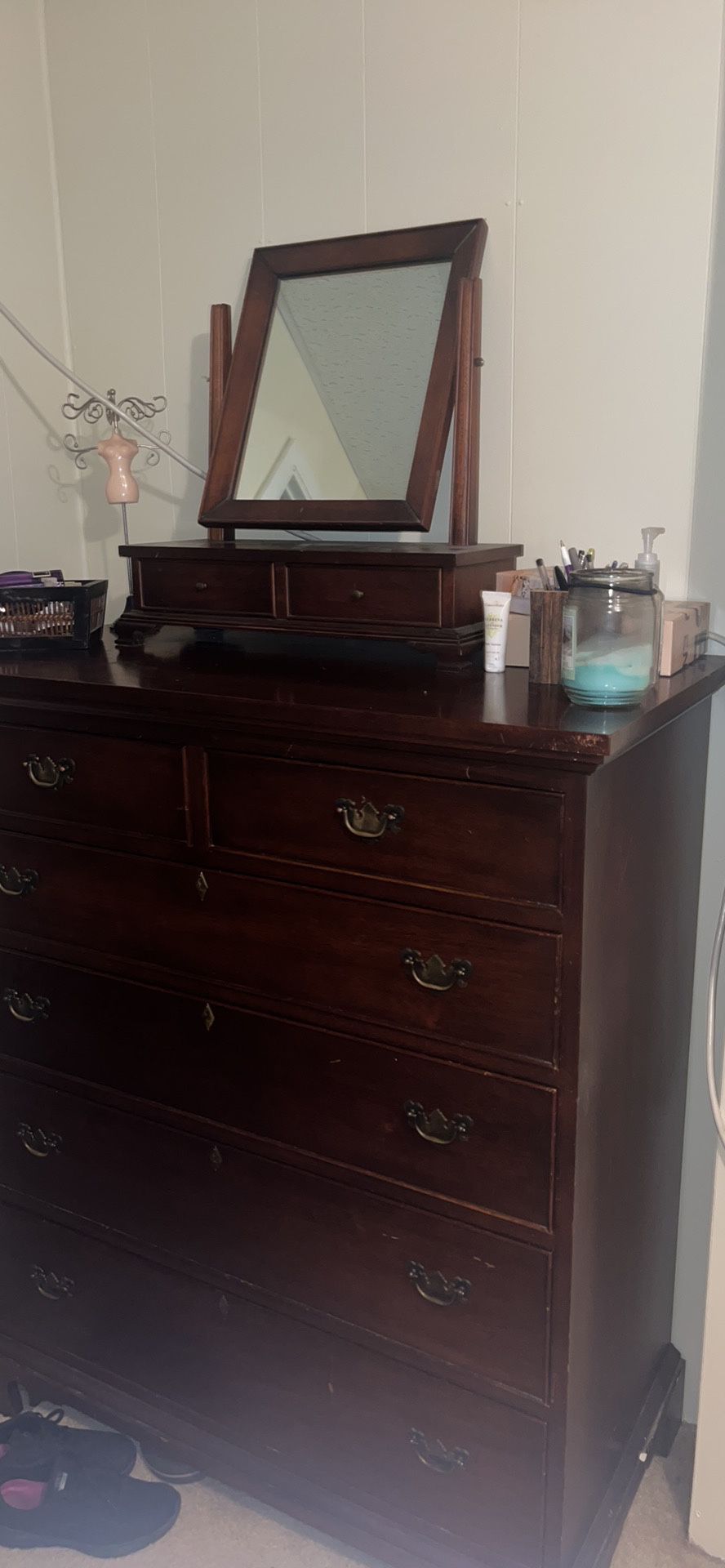 Antique Dresser With Removable Mirror 
