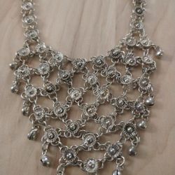 Indian Hand Made Silver Necklace 