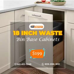  18 Inch Waste Bin Base Cabinets