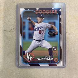 Emmet Sheehan /76 Independence Day 2024 Topps Series 1