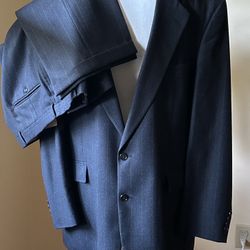 Today’s Man Cricketeer Men's Suit  Size 46L; Brown Pinstriped