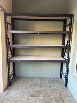 Heavy duty metal storage shelves 77”W x 90”H x 24”D