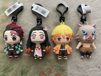 Demon Slayer Tanjiro Nezuko Zenitsu Inosuke Monogram Keyring Keychain