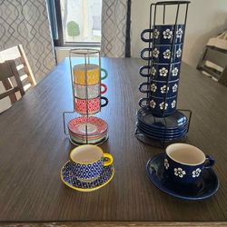 2 Sets Of Chai Or Cappuccino Cups