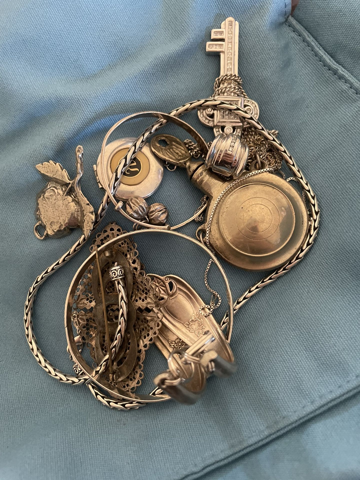 925 Silver And Unmarked Pieces