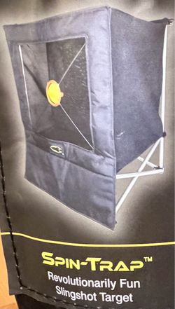 Spin Trap Catch Box Slingshot Target with Backstop Net, New in Box