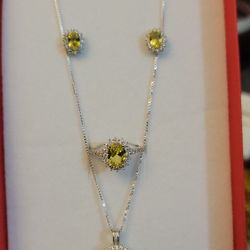 Set De Plata Color Amarillo