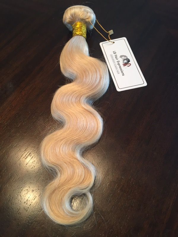 Russian Blonde 613 Brazilian body wave premium virgin hair 14-22 inches starting at $70 up to $90 a bundle