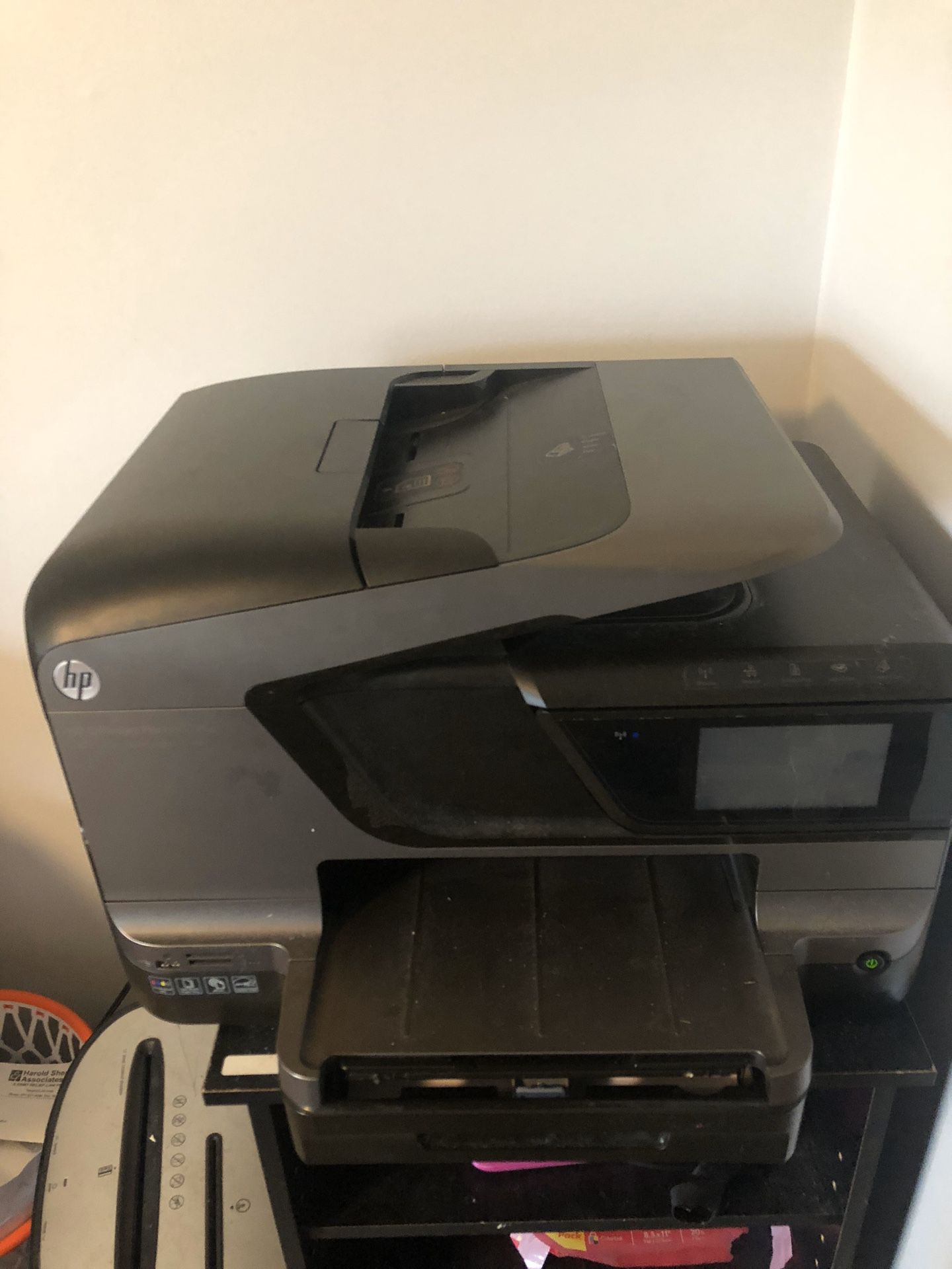 HP printer with box of ink