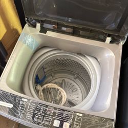 17.7lbs Full-Automatic, Portable Washer Apartment 10 Programs, Small Washing Machine for Dorm, Home, RV, Grey