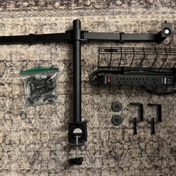    Dual Ultrawide Monitor Mount + Integrated Power & Cable Management System ($60 OBO)