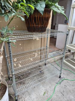 3 tier metal shelf