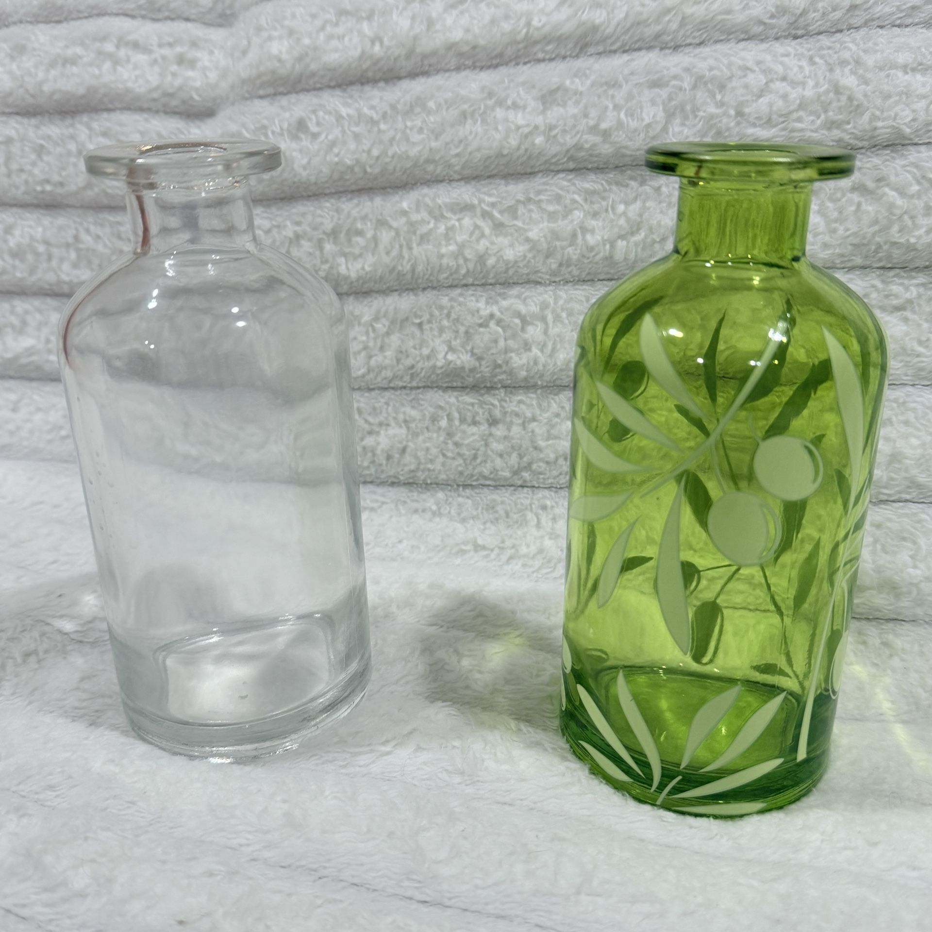 ✨ Olive Oil Dispenser / Decorative Glass Bottles – Set of 2 ✨