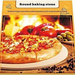 14" Round Cordierite Pizza Stone for Grill and Oven Baking Stone Cooking Grilling BBQ ⭐️NEW⭐️ Thumbnail