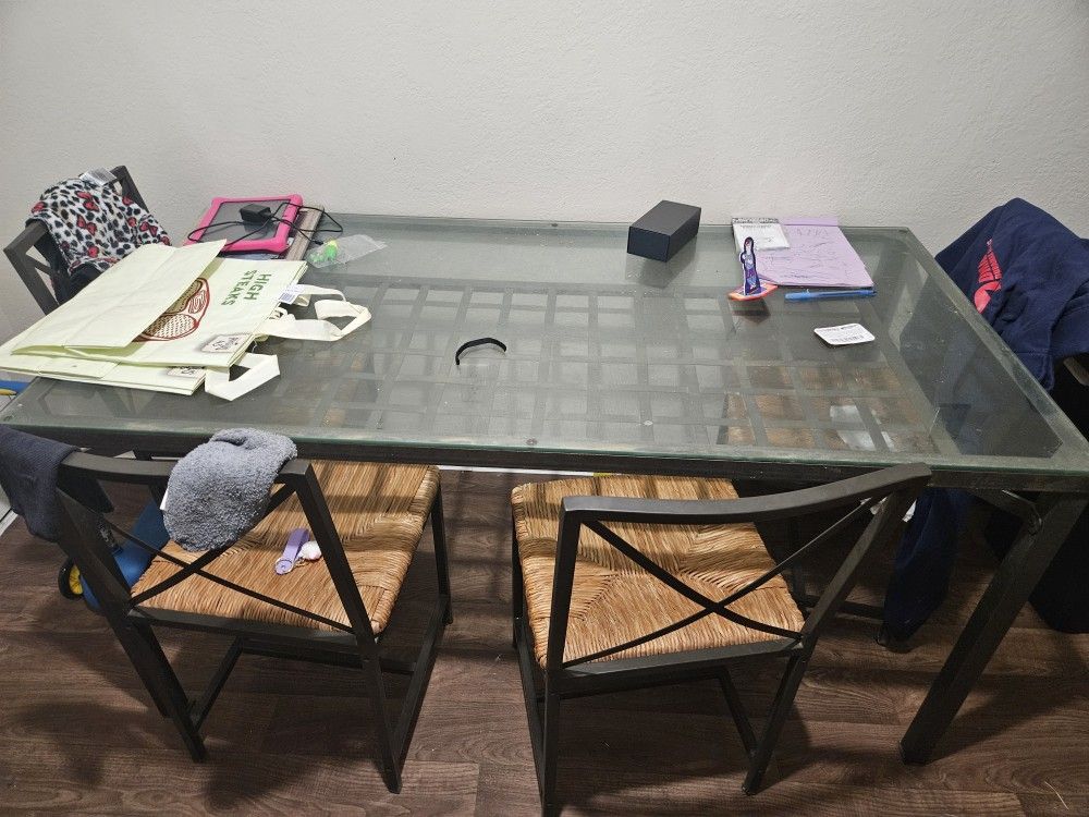 Glass Top Table With Chairs