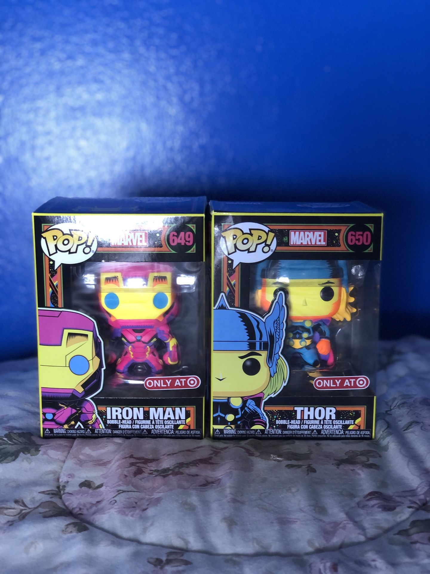 Iron Man & Thor Black Light Target Exclusive Funko POP