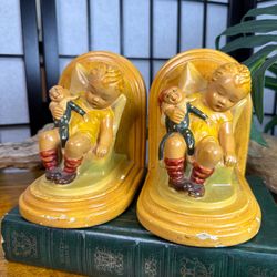 Vintage Hummel Bookends German Figures