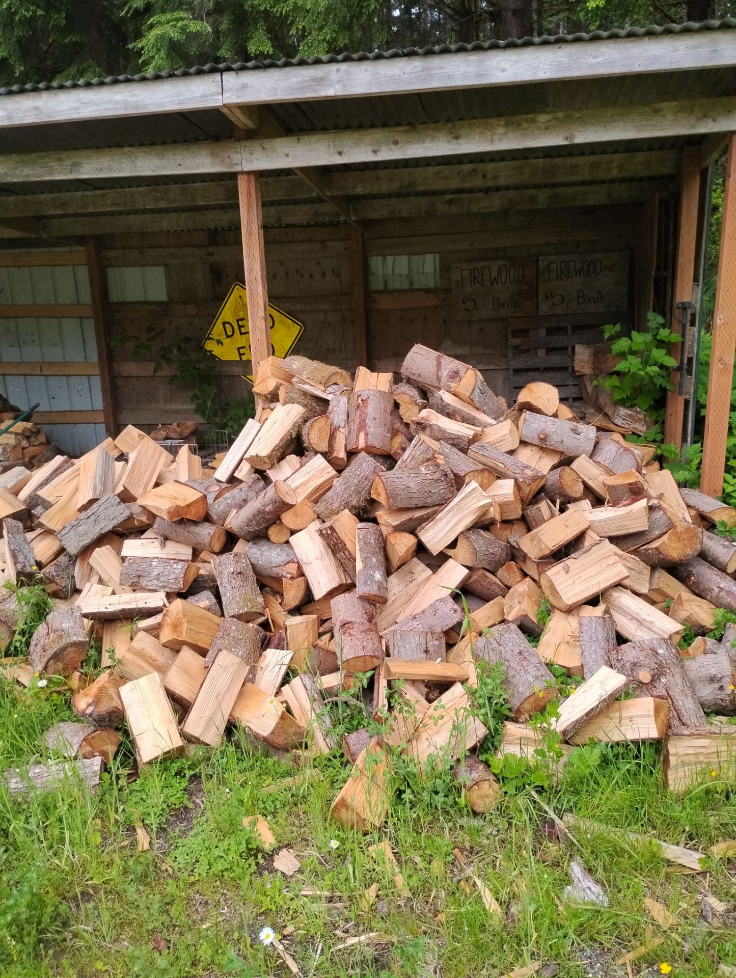 Cord of hemlock firewood