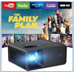 Mini Projector, Upgraded Full HD 1080P Support Video Projector, Portable Small Movie Projector, Compatible with iOS/Android/Windows/TV Stick/Box/USB/H