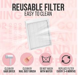 Rechargeable Nail Dust Collector Makartt
