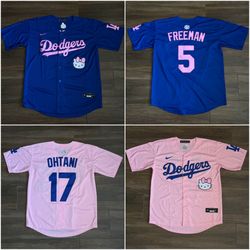 HELLO KITTY DODGERS JERSEY - STITCHED - NEW - OHTANI and FREEMAN