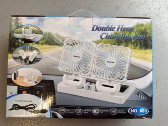 Solar Double Head Charging Fan