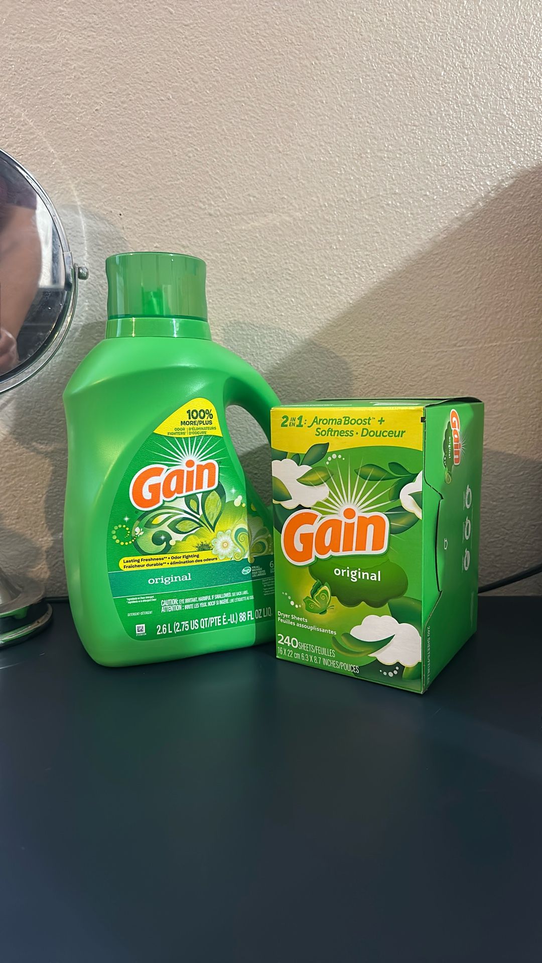 Gain Laundry Set Detergent 88fl Oz And Dryer Sheets 240ct