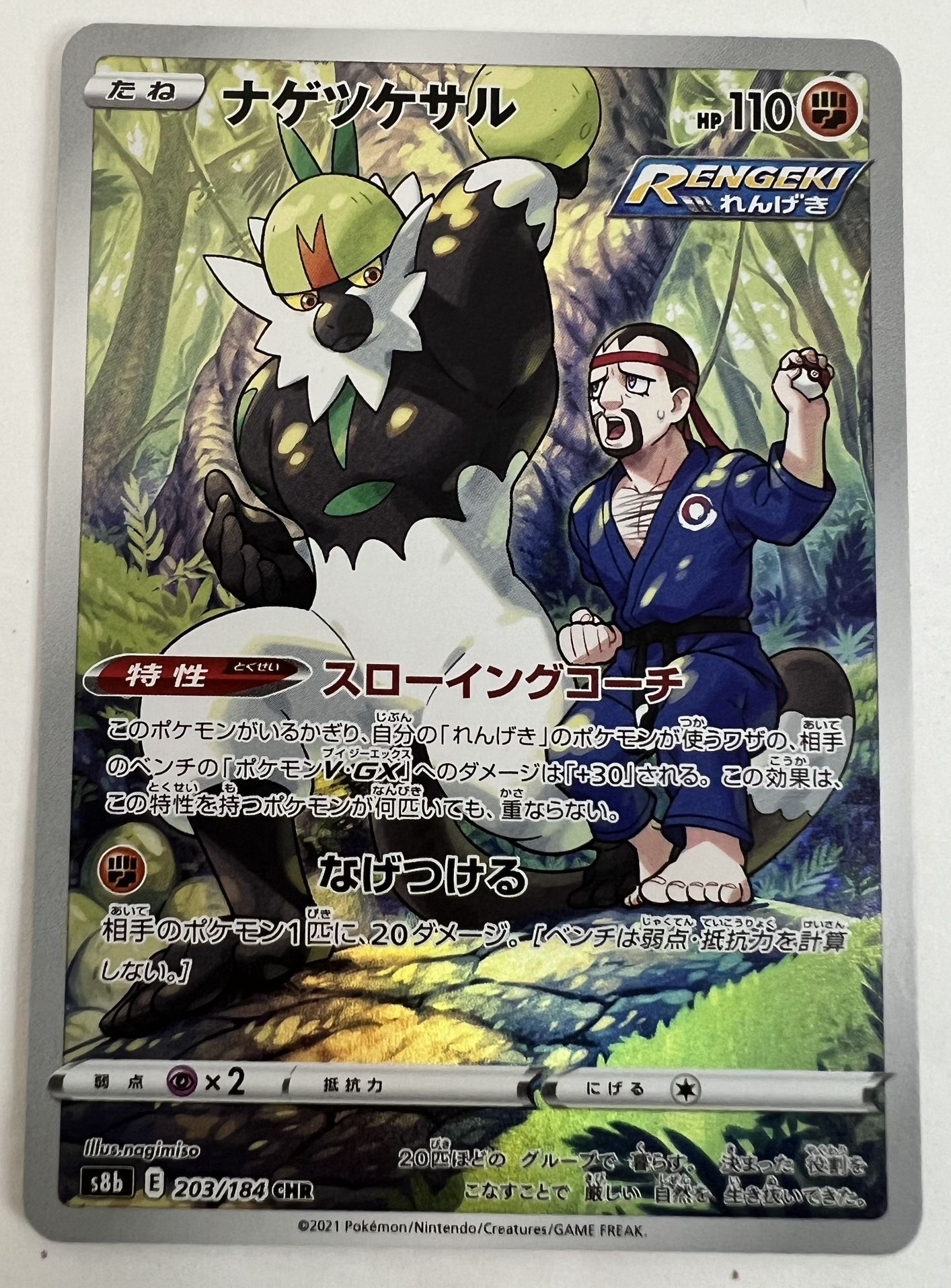 Pokemon Japanese Vmax Climax Passimian CHR Card # 203/184
