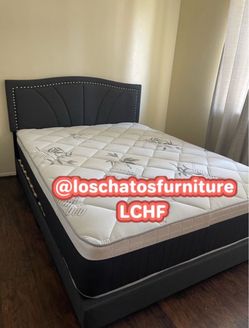 Queen size bed frame and mattress