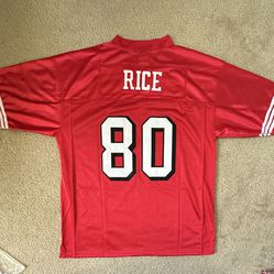 Jerry RICE San Francisco 49ers Retro Throwback NFL Jersey. Size Large