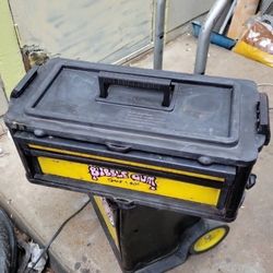 Rolling Metal Toolbox Tool Box Cart Carrier Fishing Tackle
