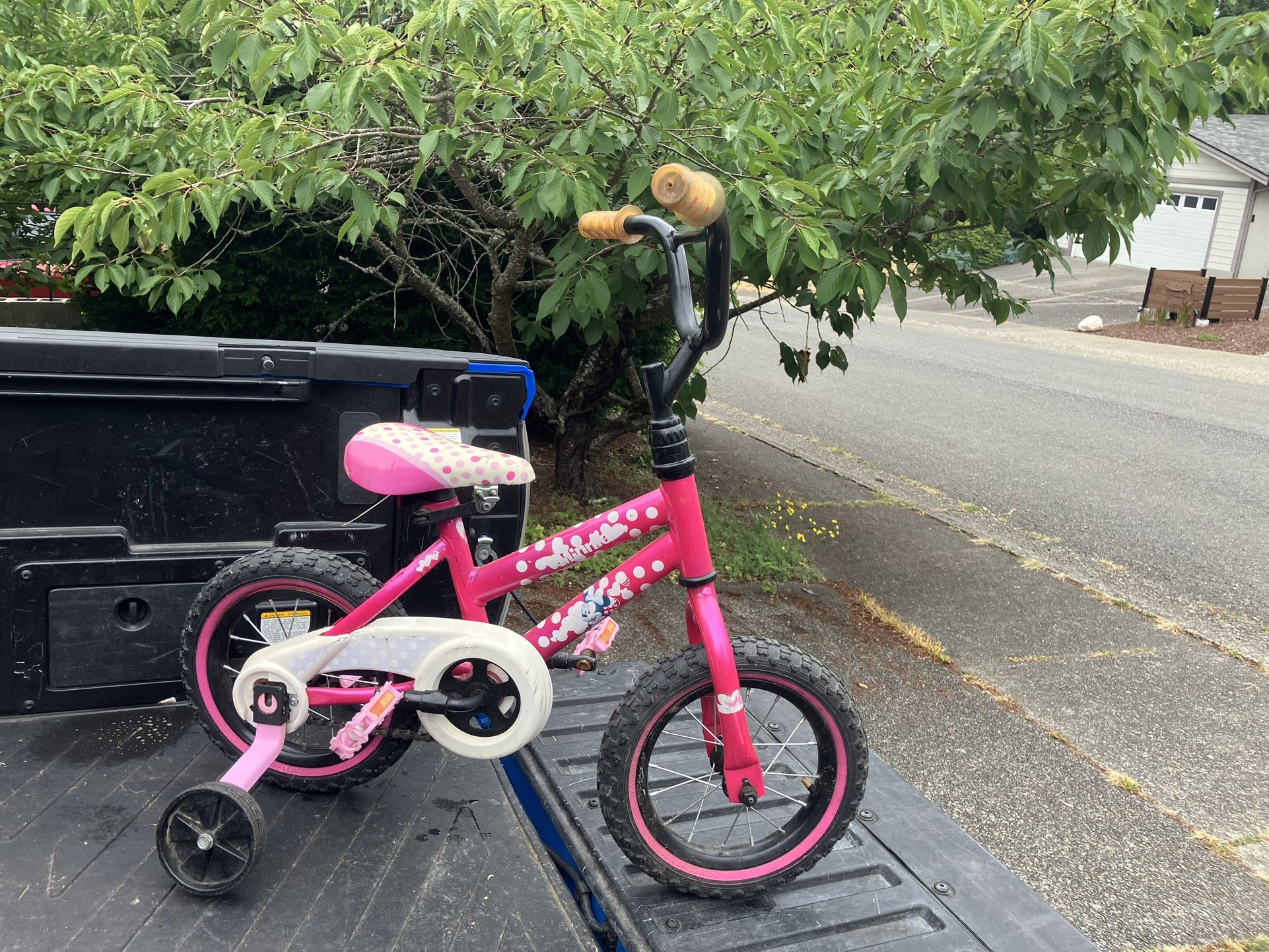 Child Kid Children Bike 12” Wheels With Training Wheels Bicycle Tricycle Trike in Good Condition