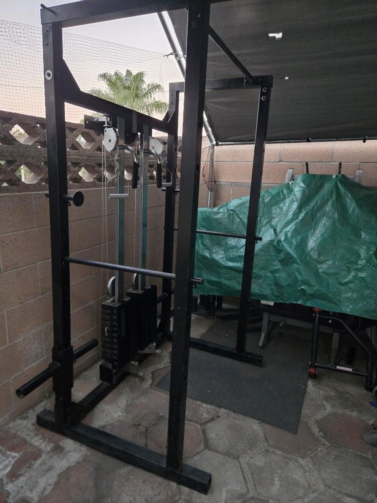 Squat Rack Pulley Cable Machine Pull Up Exercise Equipment Weight